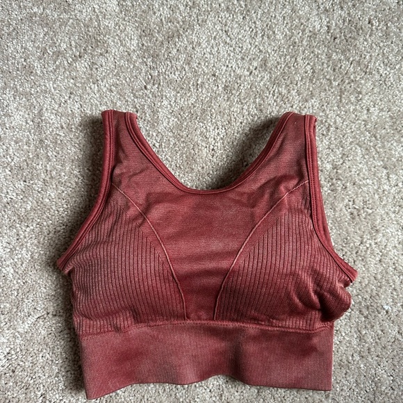 Pro-Fit Gear Other - Seamless Ribbed Sports Bra - Warm Rust